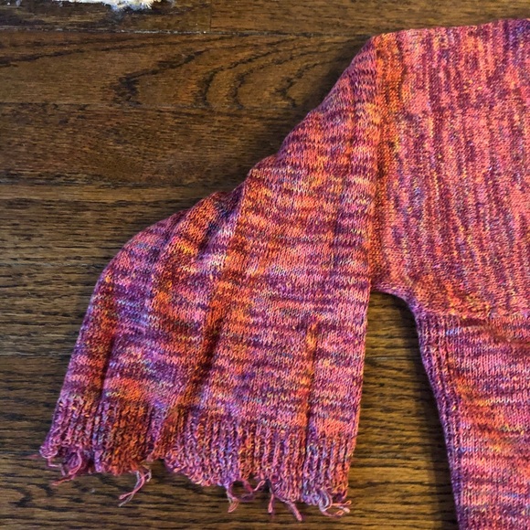 Free People Pink Cropped Sweater, M - Picture 3 of 6